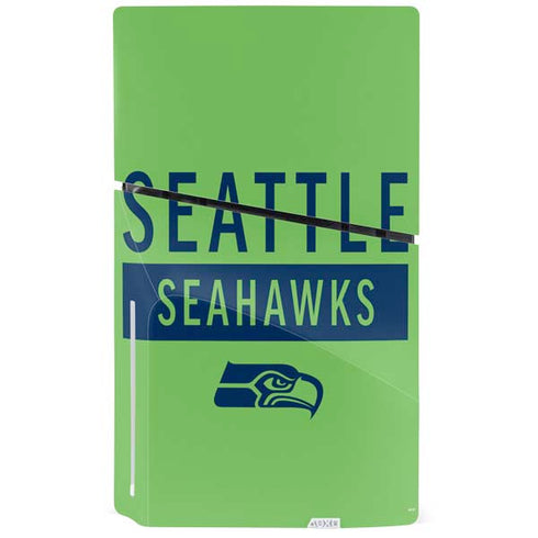 NFL Seattle Seahawks Green Performance Series PS5 Slim Disk Bundle Skin
