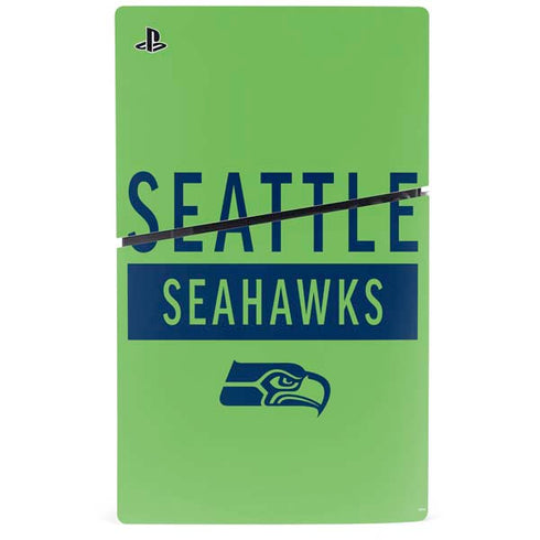 NFL Seattle Seahawks Green Performance Series PS5 Slim Disk Console Skin