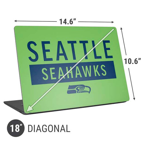NFL Seattle Seahawks Green Performance Series Universal Laptop 18in (14.6 x 10.6in) Skin