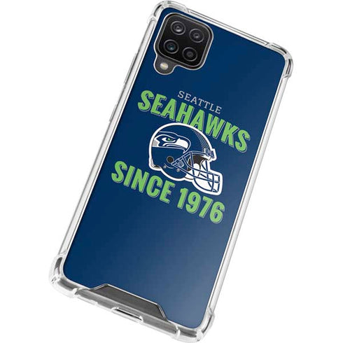 NFL Seattle Seahawks Helmet Galaxy A12 Clear Case