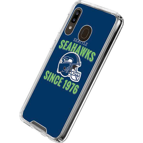 NFL Seattle Seahawks Helmet Galaxy A30 Clear Case