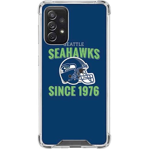 NFL Seattle Seahawks Helmet Galaxy A72 5G Clear Case