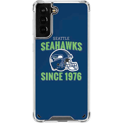NFL Seattle Seahawks Helmet Galaxy S21 Plus 5G Clear Case
