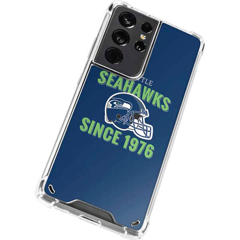 NFL Seattle Seahawks Helmet Galaxy S21 Ultra 5G Clear Case