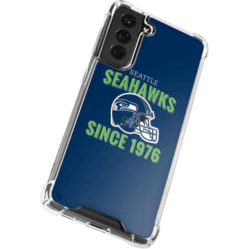 NFL Seattle Seahawks Helmet Galaxy S22 Plus Clear Case