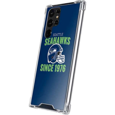 NFL Seattle Seahawks Helmet Galaxy S22 Ultra Clear Case