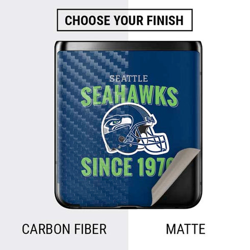 NFL Seattle Seahawks Helmet Galaxy Z Flip Skin