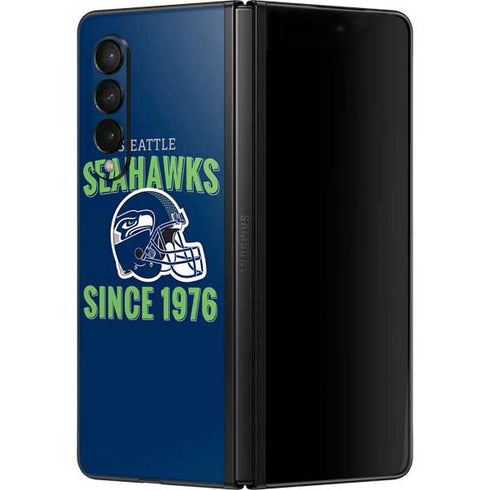 NFL Seattle Seahawks Helmet Galaxy Z Fold3 5G Skin