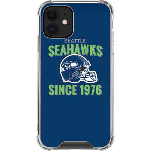 NFL Seattle Seahawks Helmet iPhone 12 Clear Case