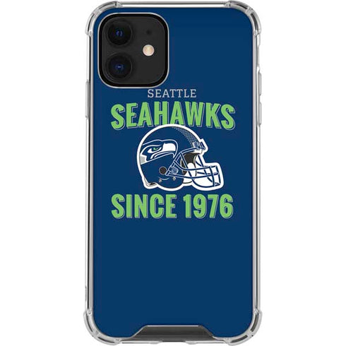 NFL Seattle Seahawks Helmet iPhone 12 Mini Clear Case