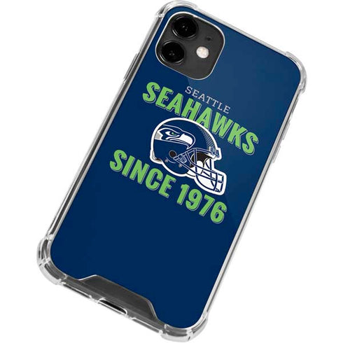 NFL Seattle Seahawks Helmet iPhone 12 Mini Clear Case
