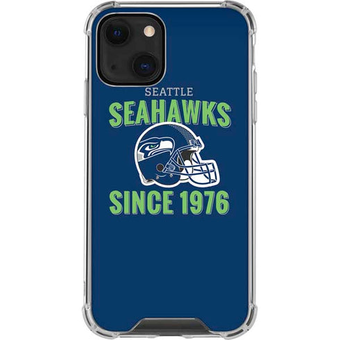 NFL Seattle Seahawks Helmet iPhone 13 Mini Clear Case