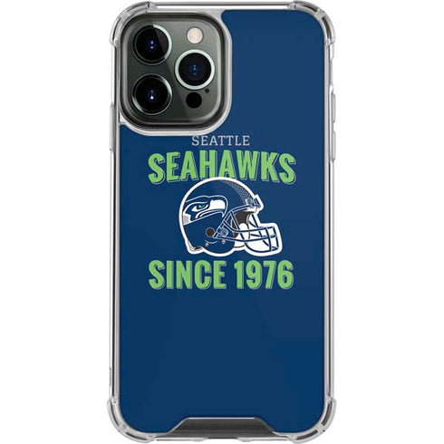 NFL Seattle Seahawks Helmet iPhone 13 Pro Max Clear Case