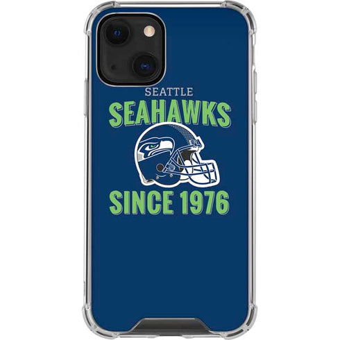 NFL Seattle Seahawks Helmet iPhone 15 Plus Clear Case