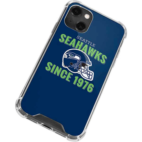 NFL Seattle Seahawks Helmet iPhone 15 Plus Clear Case