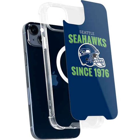 NFL Seattle Seahawks Helmet iPhone 15 Plus MagSafe Case