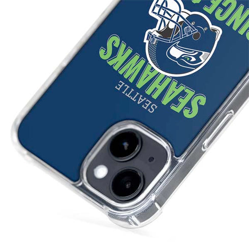 NFL Seattle Seahawks Helmet iPhone 15 Plus MagSafe Case
