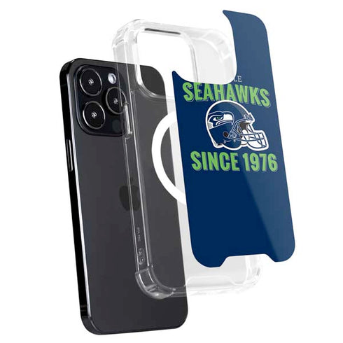 NFL Seattle Seahawks Helmet iPhone 15 Pro MagSafe Case