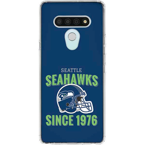 NFL Seattle Seahawks Helmet LG Stylo 6 Clear Case
