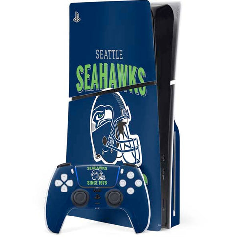 NFL Seattle Seahawks Helmet PS5 Slim Disk Bundle Skin