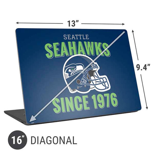 NFL Seattle Seahawks Helmet Universal Laptop 16in (13 x 9.4in) Skin