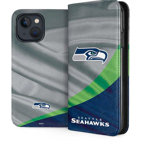 NFL Seattle Seahawks iPhone 15 Plus Folio Case