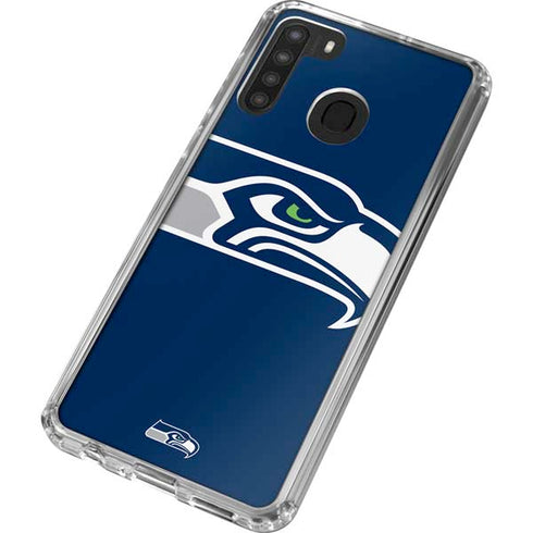 NFL Seattle Seahawks Large Logo Galaxy A21 Clear Case