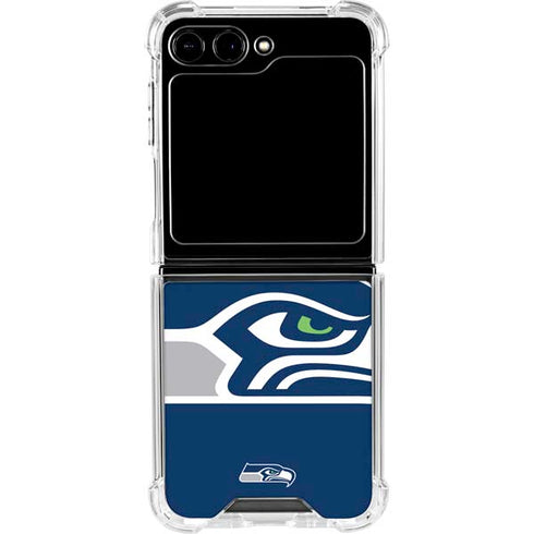 NFL Seattle Seahawks Large Logo Galaxy Z Flip5 5G Clear Case