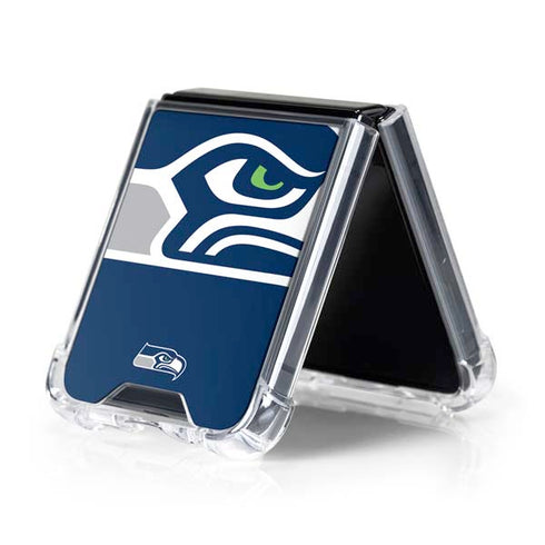 NFL Seattle Seahawks Large Logo Galaxy Z Flip5 5G Clear Case