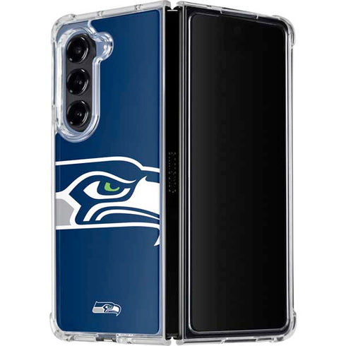 NFL Seattle Seahawks Large Logo Galaxy Z Fold5 5G Clear Case