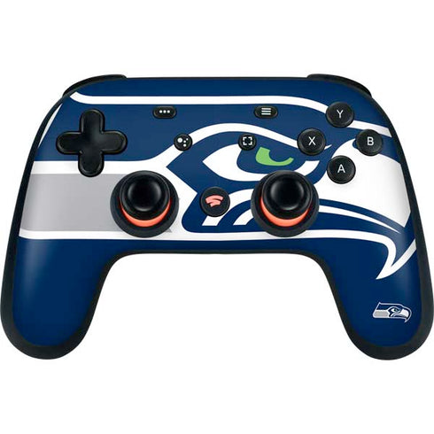 NFL Seattle Seahawks Large Logo Google Stadia Controller Skin