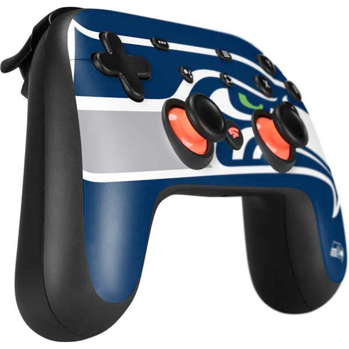 NFL Seattle Seahawks Large Logo Google Stadia Controller Skin