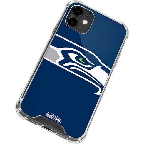 NFL Seattle Seahawks Large Logo iPhone 12 Clear Case