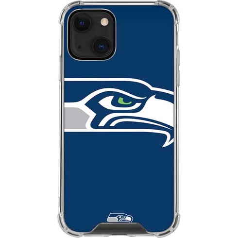 NFL Seattle Seahawks Large Logo iPhone 13 Mini Clear Case