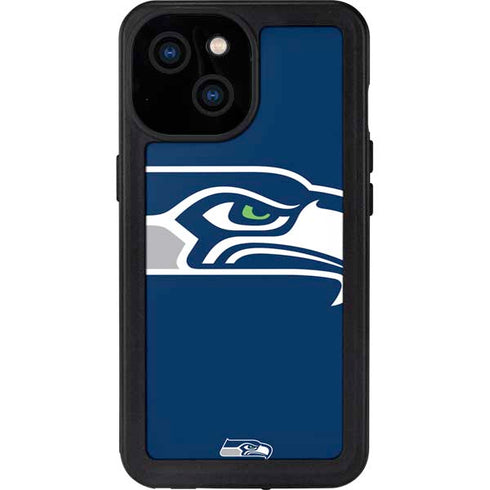 NFL Seattle Seahawks Large Logo iPhone 13 Mini Waterproof Case