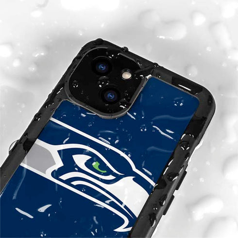 NFL Seattle Seahawks Large Logo iPhone 13 Mini Waterproof Case
