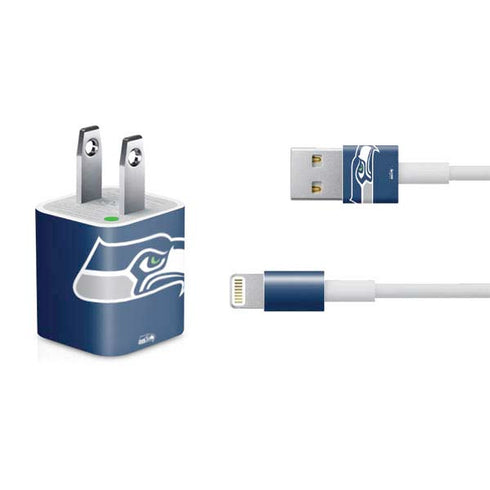 NFL Seattle Seahawks Large Logo iPhone Charger (5W USB) Skin