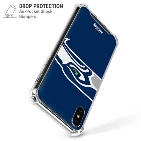 NFL Seattle Seahawks Large Logo iPhone X/XS Clear Case