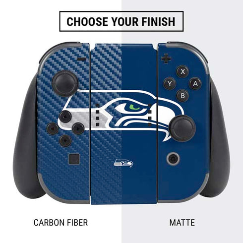 NFL Seattle Seahawks Large Logo Nintendo Switch Bundle Skin