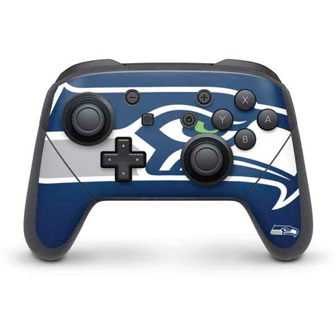 NFL Seattle Seahawks Large Logo Nintendo Switch Pro Controller Skin