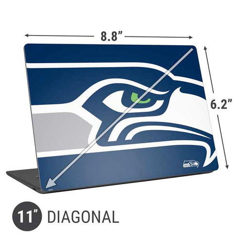NFL Seattle Seahawks Large Logo Universal Laptop 11in (8.8 x 6.2in) Skin