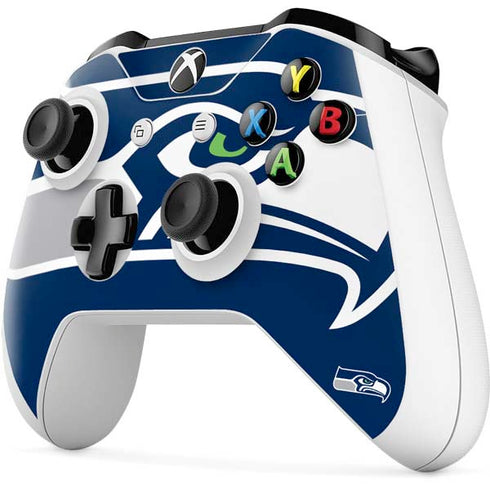NFL Seattle Seahawks Large Logo Xbox One S All-Digital Edition Bundle Skin