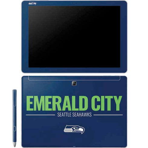 NFL Seattle Seahawks Team Motto Galaxy Book 12in Skin
