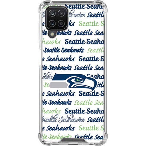 NFL Seattle Seahawks Print Galaxy A12 Clear Case