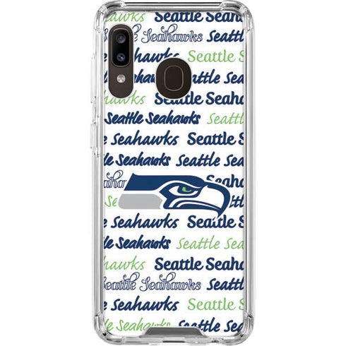 NFL Seattle Seahawks Print Galaxy A30 Clear Case