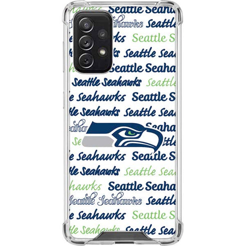 NFL Seattle Seahawks Print Galaxy A72 5G Clear Case