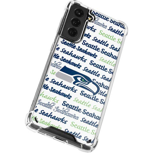 NFL Seattle Seahawks Print Galaxy S21 5G Clear Case