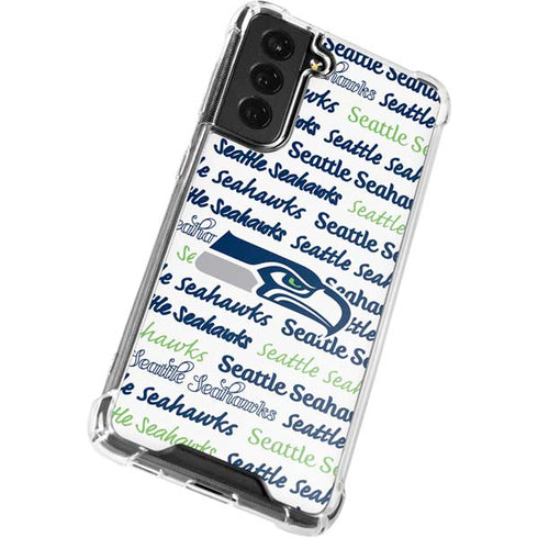 NFL Seattle Seahawks Print Galaxy S21 FE Clear Case