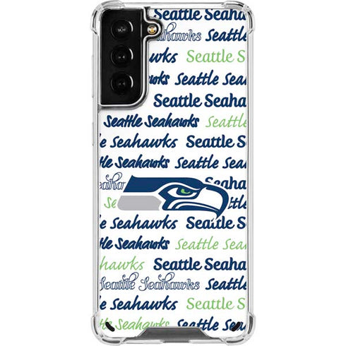 NFL Seattle Seahawks Print Galaxy S21 Plus 5G Clear Case