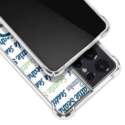 NFL Seattle Seahawks Print Galaxy S21 Ultra 5G Clear Case